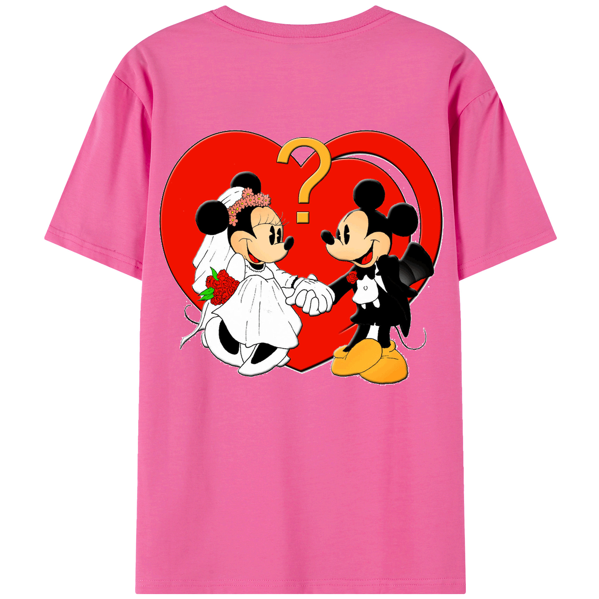 （画像用） ミッキーマウス Mickey Mouse レディース半袖Tシャツ(バックプリント)
